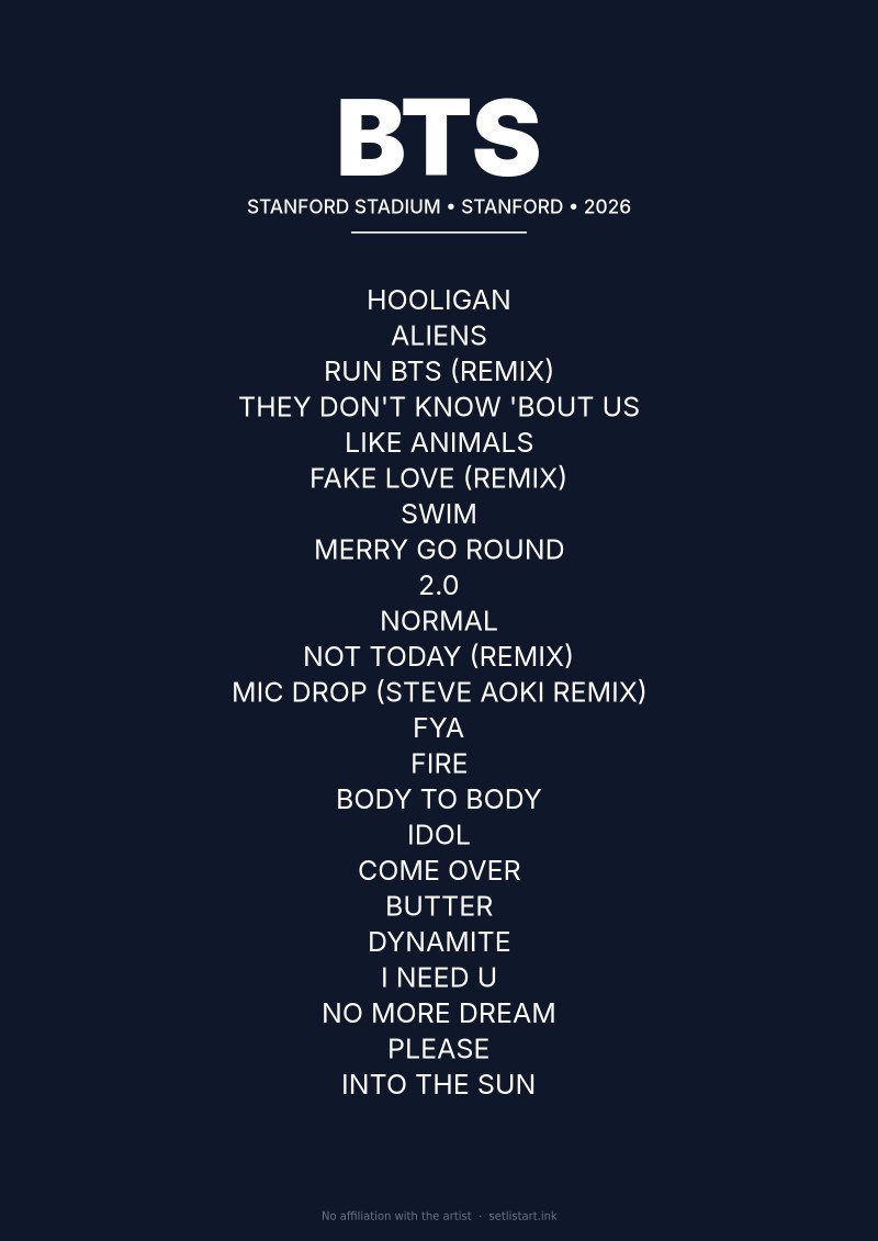 BTS live at Allegiant Stadium Las Vegas May 27 2026 ARIRANG World Tour